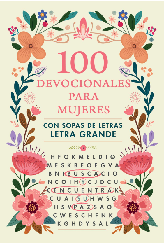 100 devocionales para mujeres. Con sopa de letras (letra grande)
